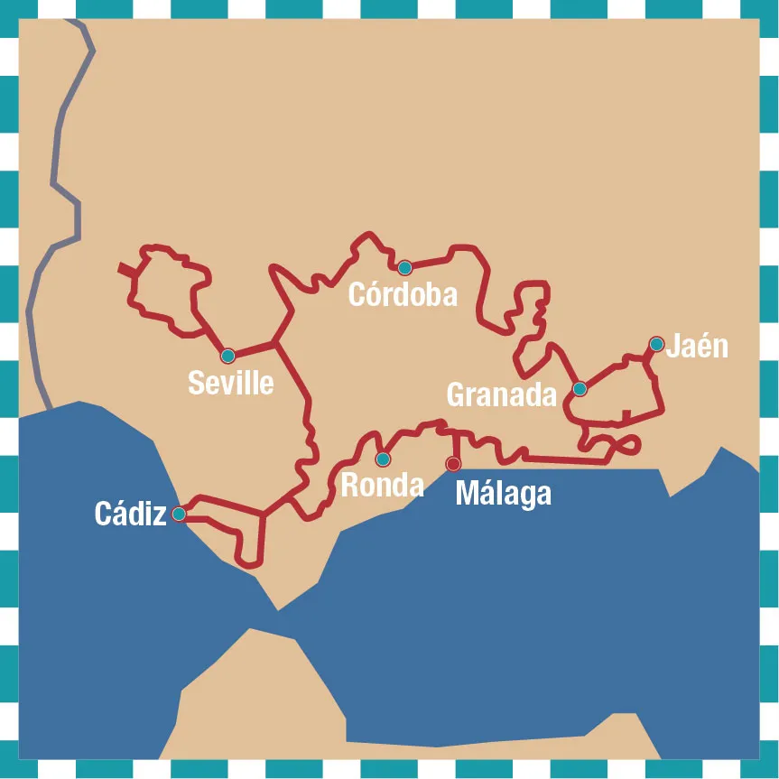 Carrera Andalucia route map