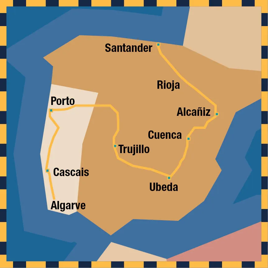 Carrera Iberia route map