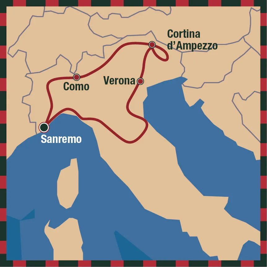 Carrera Italia route map