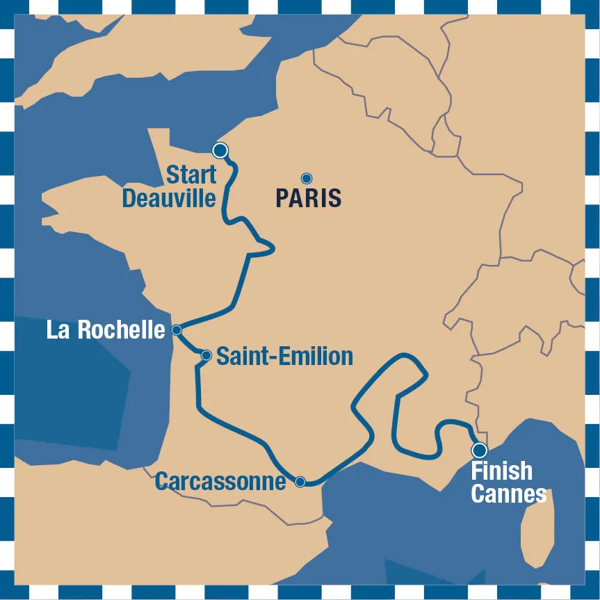 Carrera Riviera route map
