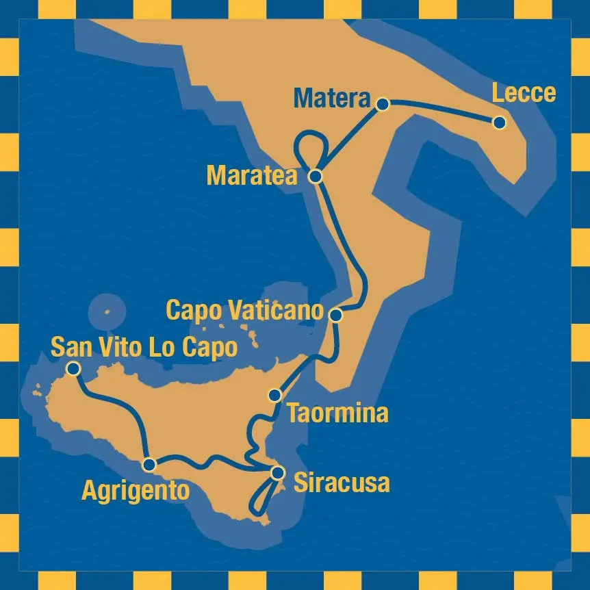 Discover Sicily route map