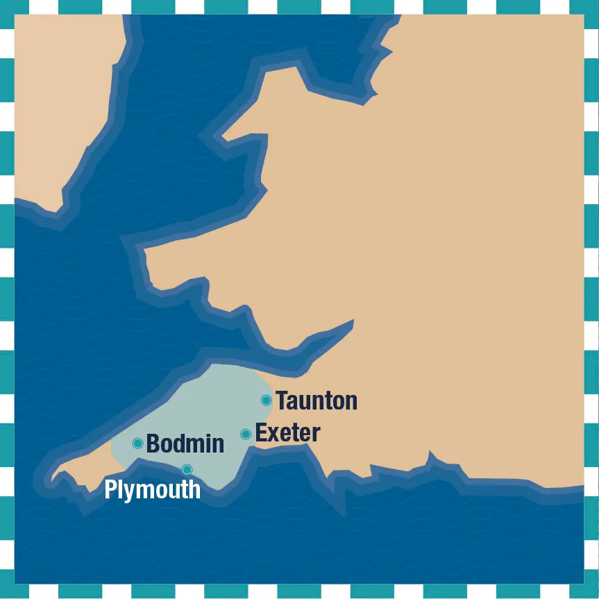 West Country Cloverleaf route map